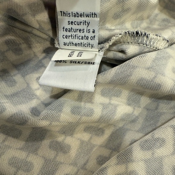 DVF Diane Von Furstenberg Dress Size 4 Black White Chain Link Silk - Picture 11 of 16